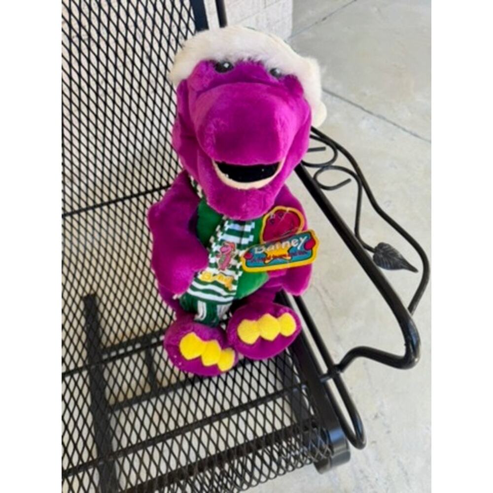Barney Vintage 1990s Plush with Warehouse Inventory Tag-NWT